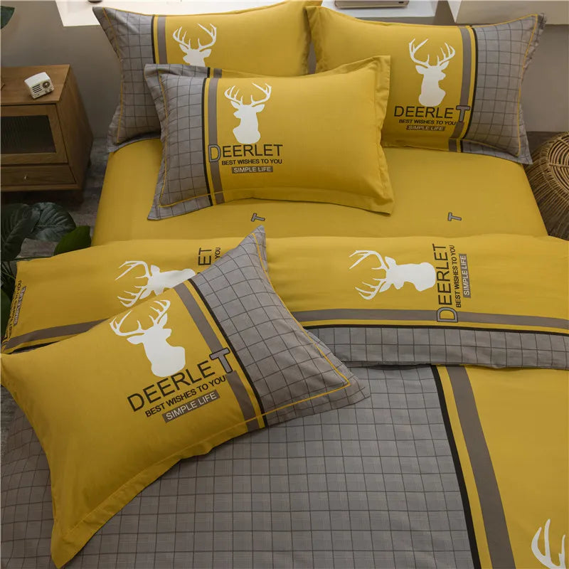 Drop Shipping 100% Cotton 60s 13372 4pcs Luxury Duvet Cover Comforter Cotton Bed Sheet Sets