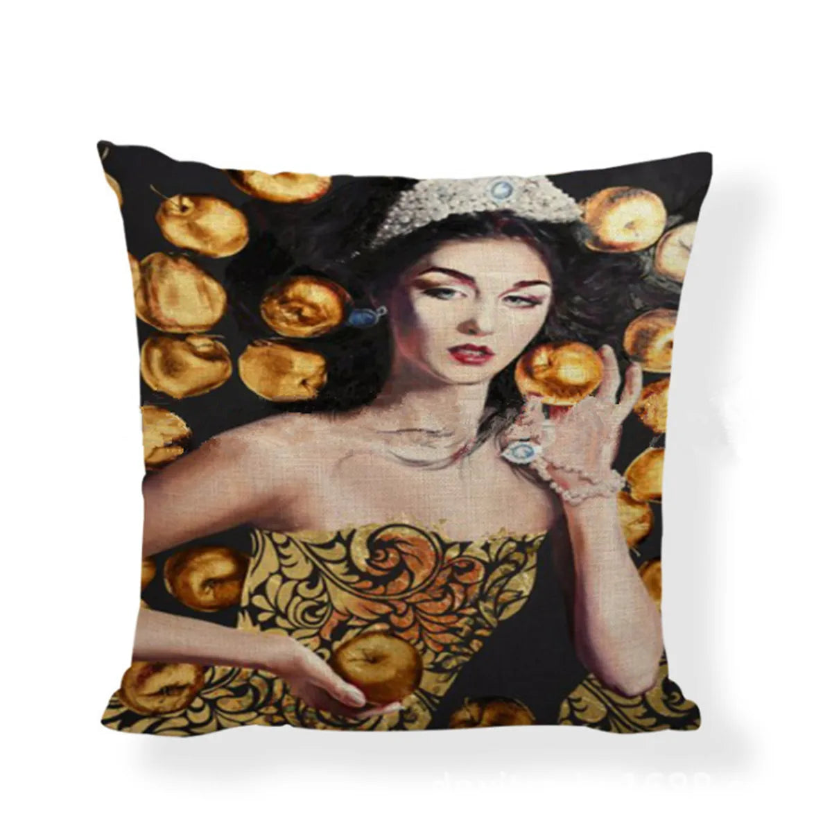 Square Gustav Klimt Pattern Painting Cotton Linen Throw Print Pillow Case Cushion Cover Home Pillow Cover Decoration