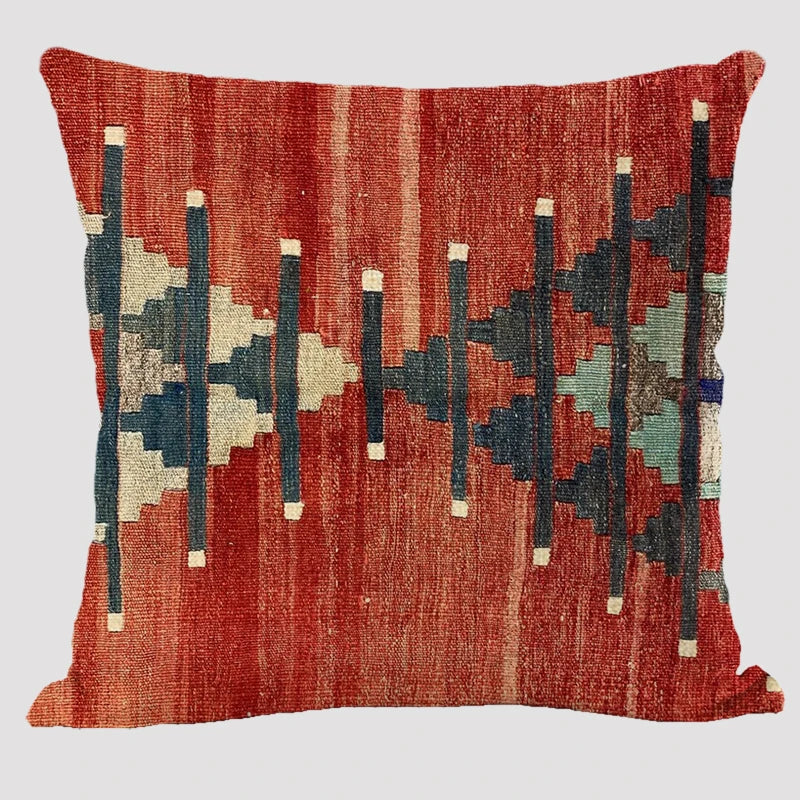 Moroccan Tropical Cotton Premium Sofa Cushion Cover Geometric Animal Design Soft Pillowcase for Hotel Use Sublimation Technique