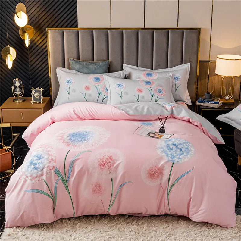 Drop Shipping 100% Cotton 60s 13372 4pcs Luxury Duvet Cover Comforter Cotton Bed Sheet Sets