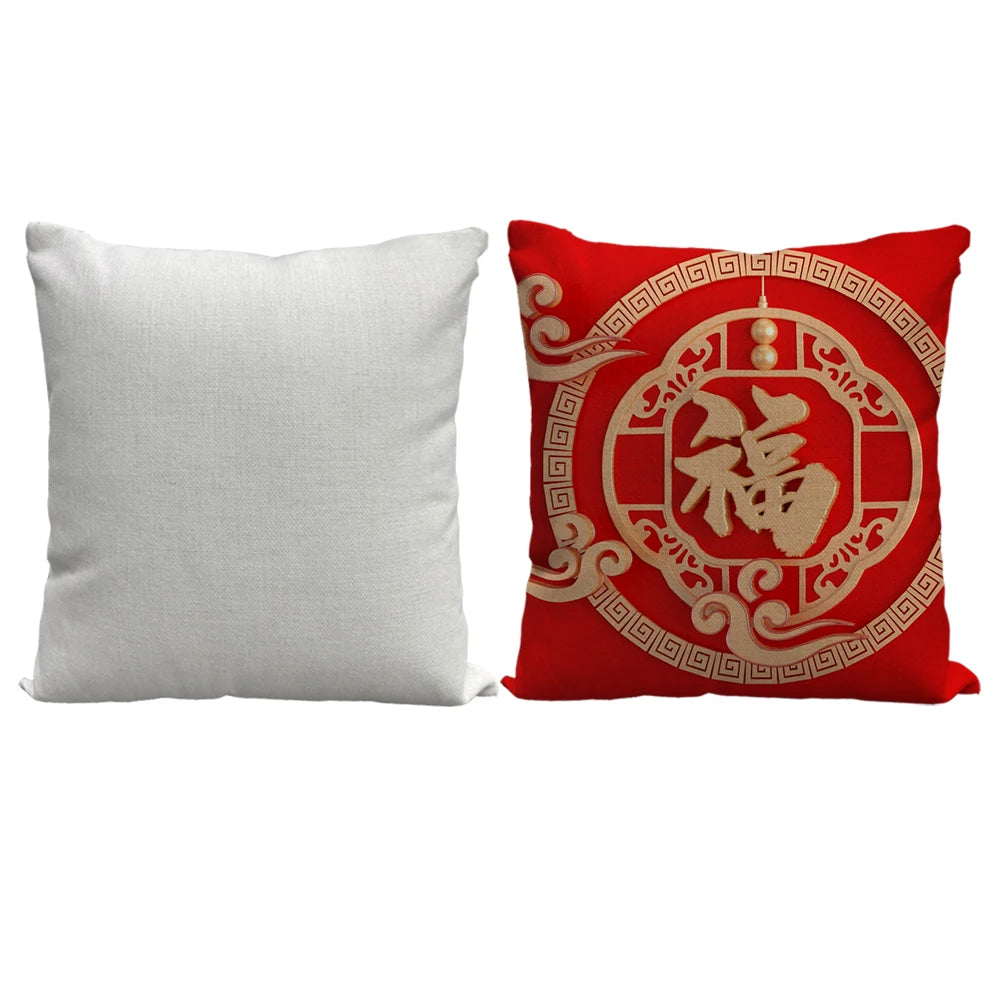 Subbank Wholesale 40*40cm High Quality White Sublimation Blanks Pillow Cases Custom Printed Polyester Pillow Cover