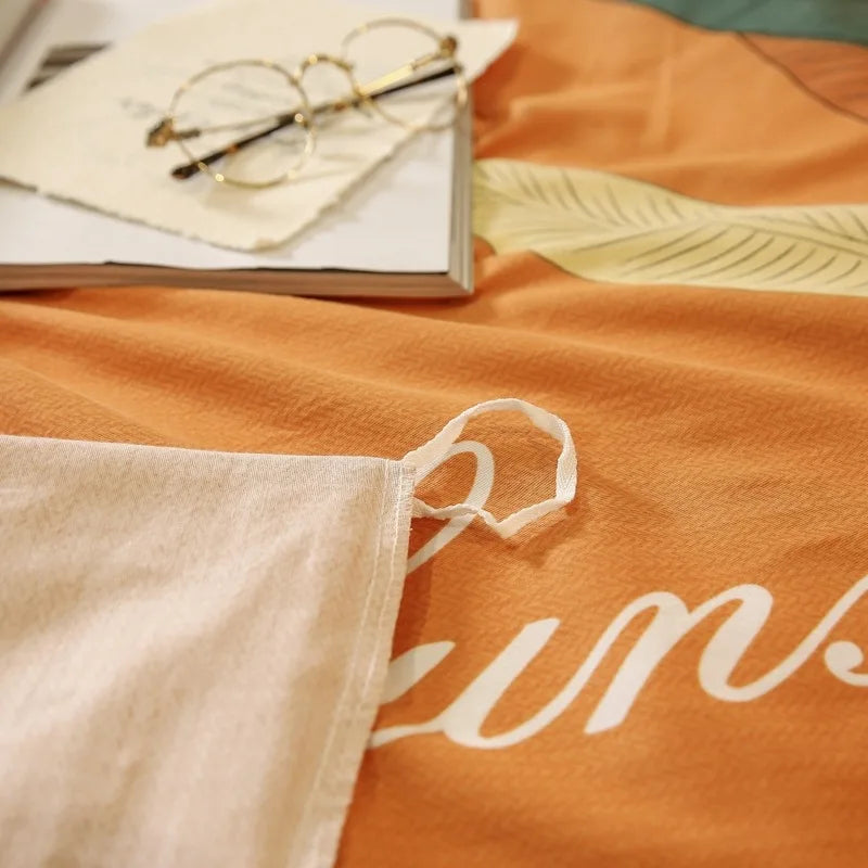 Drop Shipping 100% Cotton 60s 13372 4pcs Luxury Duvet Cover Bed Sheet Spreads Bedsheet Comforter Bedding Set