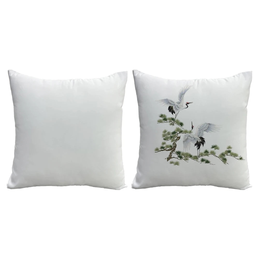 Subbank Wholesale 40*40cm High Quality White Sublimation Blanks Pillow Cases Custom Printed Polyester Pillow Cover