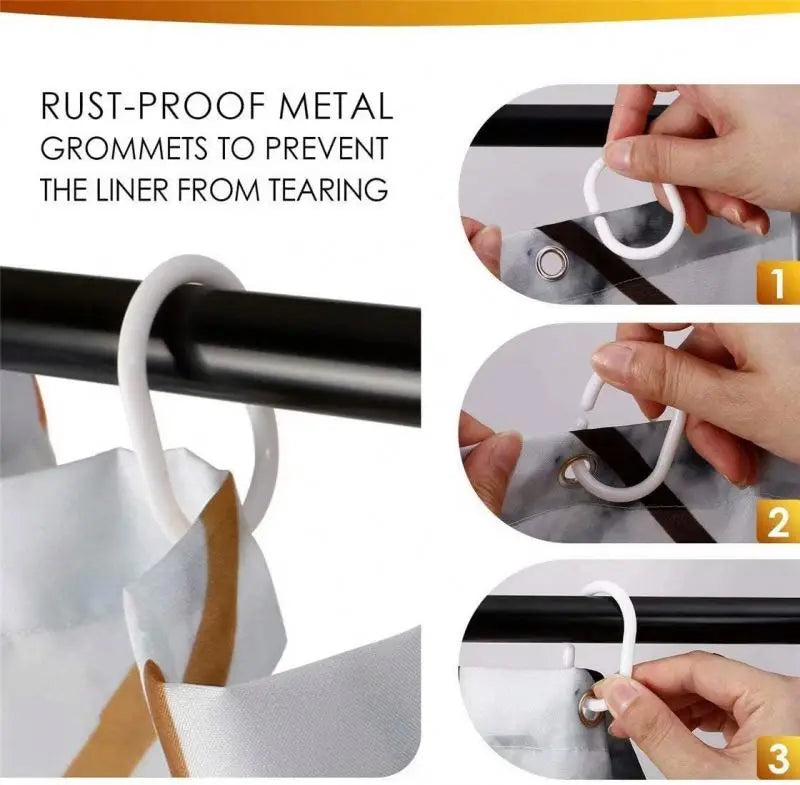 Little Snail Bathroom Shower Curtain Cute Pattern Customized for Children Environmental Protection