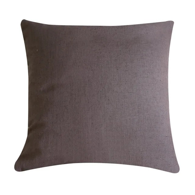 Innermor Solid Plain Cushion Cover Faux Linen Pillow Case Pillow Cover Home Decorative for Sofa Bed Car Seat 45x45 Ready Made