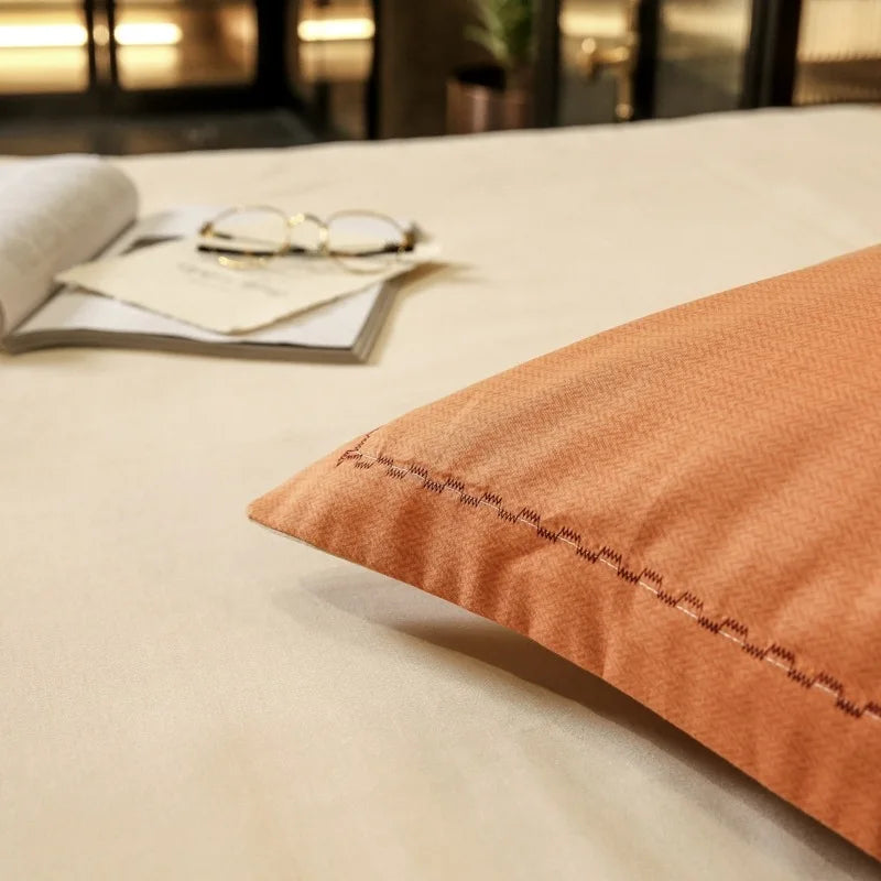 Drop Shipping 100% Cotton 60s 13372 4pcs Luxury Duvet Cover Bed Sheet Spreads Bedsheet Comforter Bedding Set