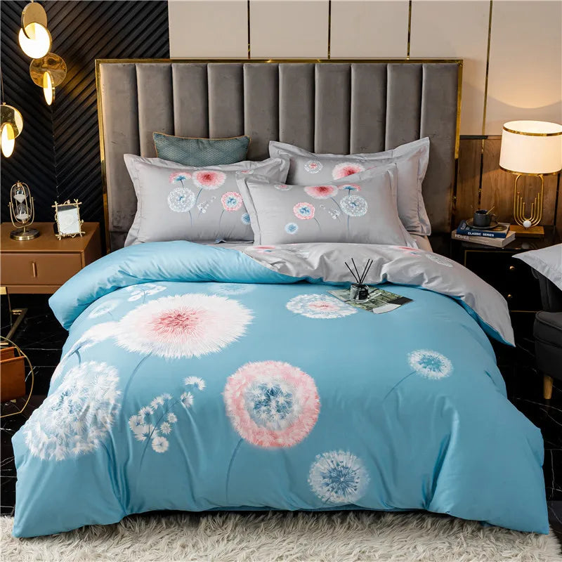 Drop Shipping 100% Cotton 60s 13372 4pcs Luxury Duvet Cover Comforter Cotton Bed Sheet Sets
