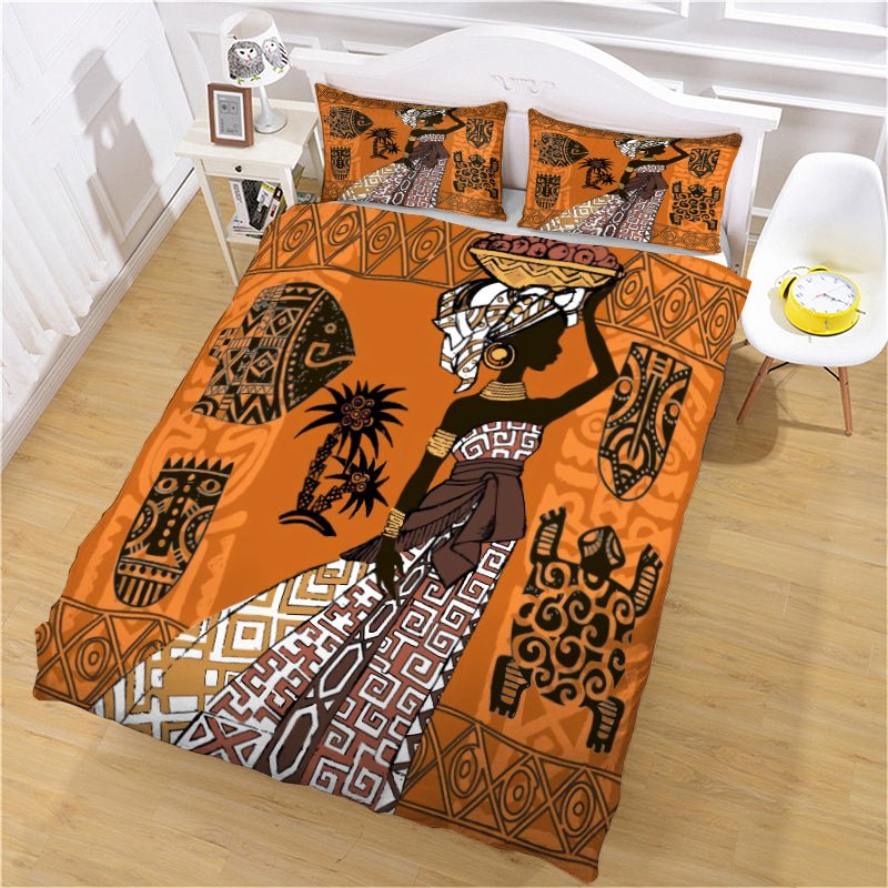 3-Piece Sexy Afro-American Duvet Cover Set - Soft Polyester Fabric