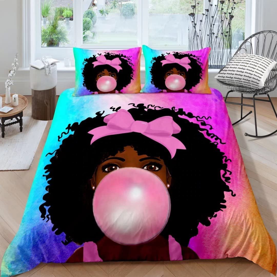 Colourful Elegance Black Beauty Bedding Set - African Duvet Cover Set.