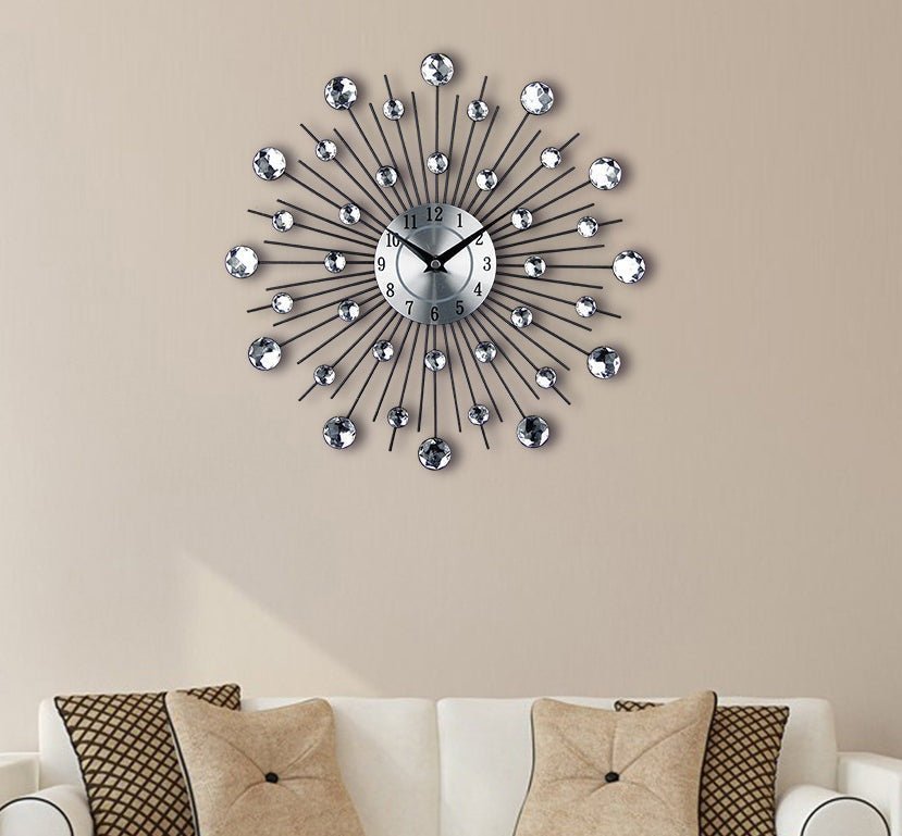 Creative Iron, Metal Sliver, 3D Wall Clock-15 mm Thick Plate