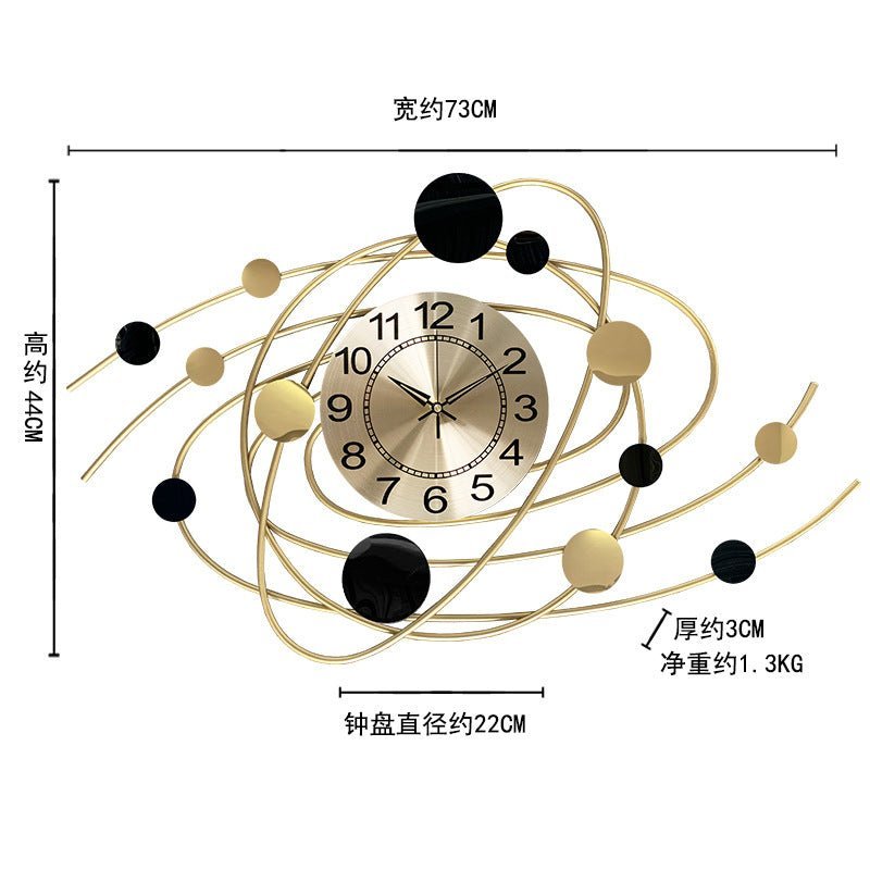 Galaxy Metal Wall Art Sculpture - 3D Metal Wire Sculpture Wall Decor Art Clock | 12mm Metal Sheet