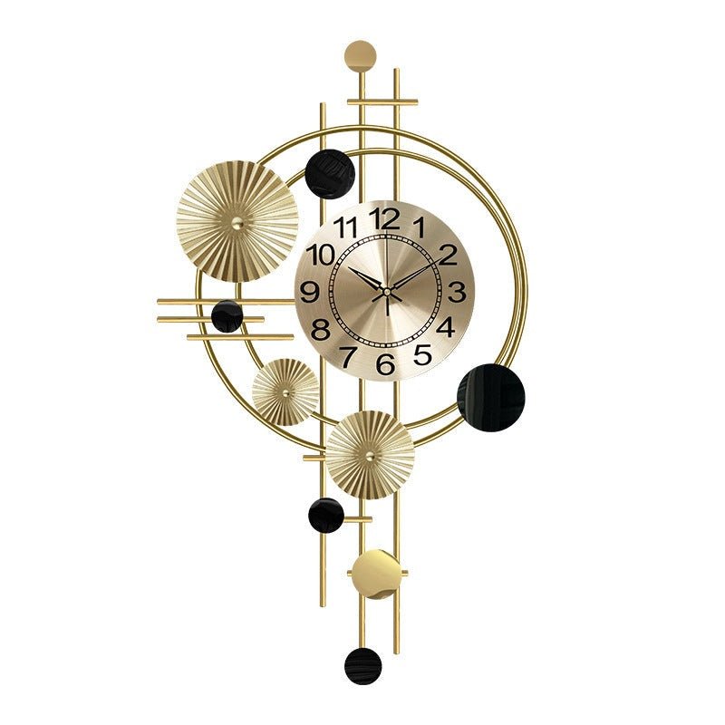 Gold Black Luxury Metal Wall Art - Stylish 3D Art Clock | 12mm Metal Sheet