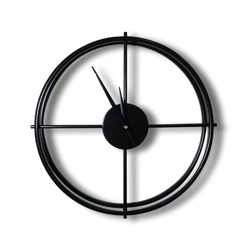 Large Copper Aluminium Iron Gold Wall Clock - 15mm Thick Plate