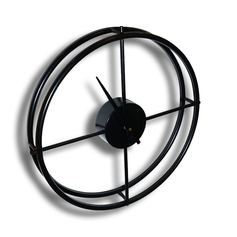Large Copper Aluminium Iron Gold Wall Clock - 15mm Thick Plate