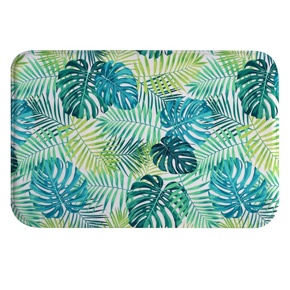 MAMOU 3D Printed Palm Tree Memory Foam Bathroom Mat for a Tropical Oasis