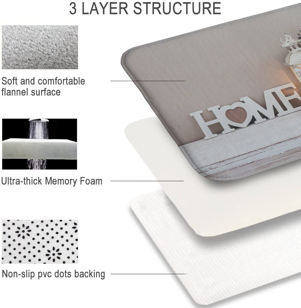 MAMOU Home Decor Shabby Chic Bathroom Mat