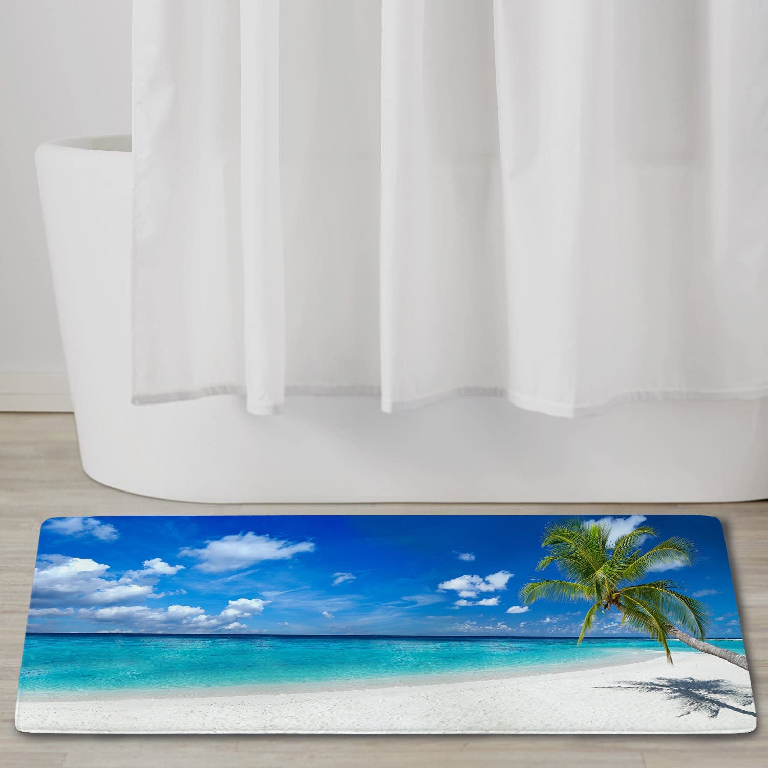 MAMOU Stylish 3D Printed Anti-Slip Bathroom Mat for Safe and Chic Bathrooms