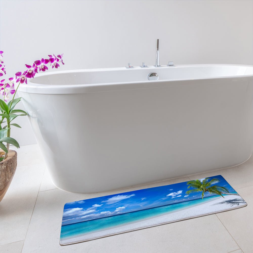 MAMOU Stylish 3D Printed Anti-Slip Bathroom Mat for Safe and Chic Bathrooms
