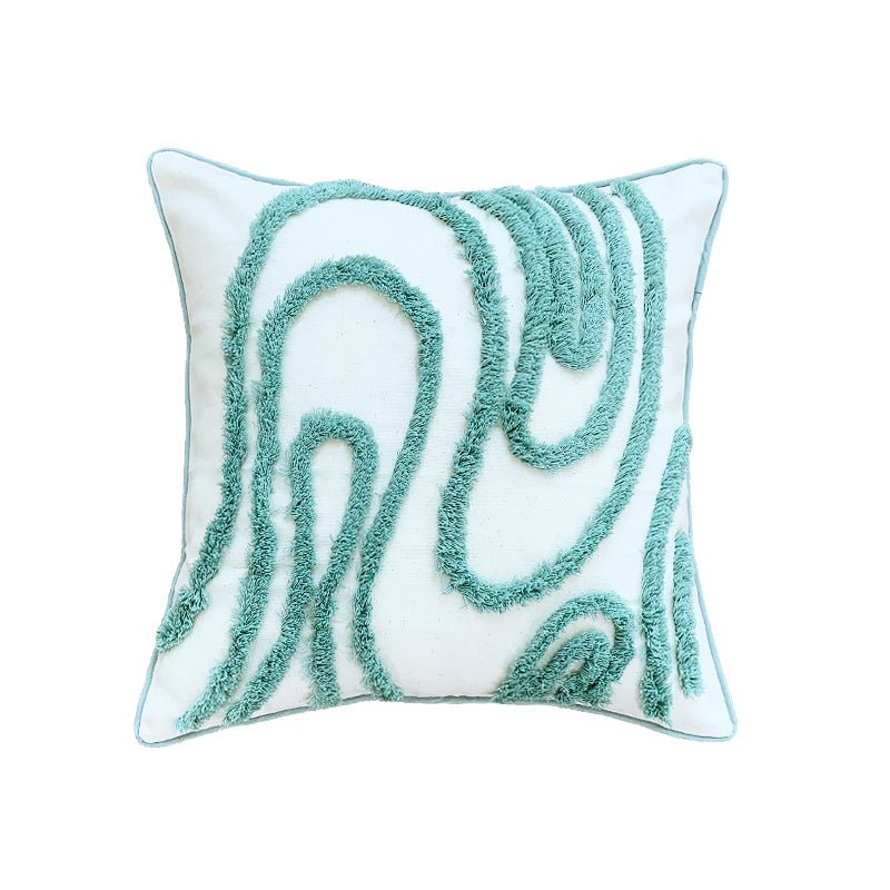 Moroccan Tufted Loop Embroidered Cushion Cover - Polyester/Cotton | MAMOU Home Decor