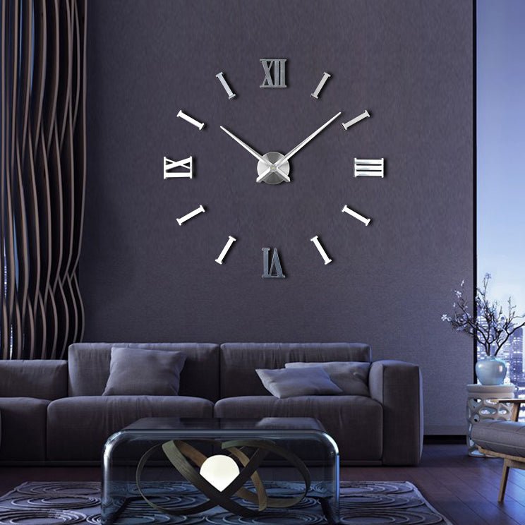 Nordic Design Decorative Acrylic Wall Clock with Digital Ticker and 3D Numbers