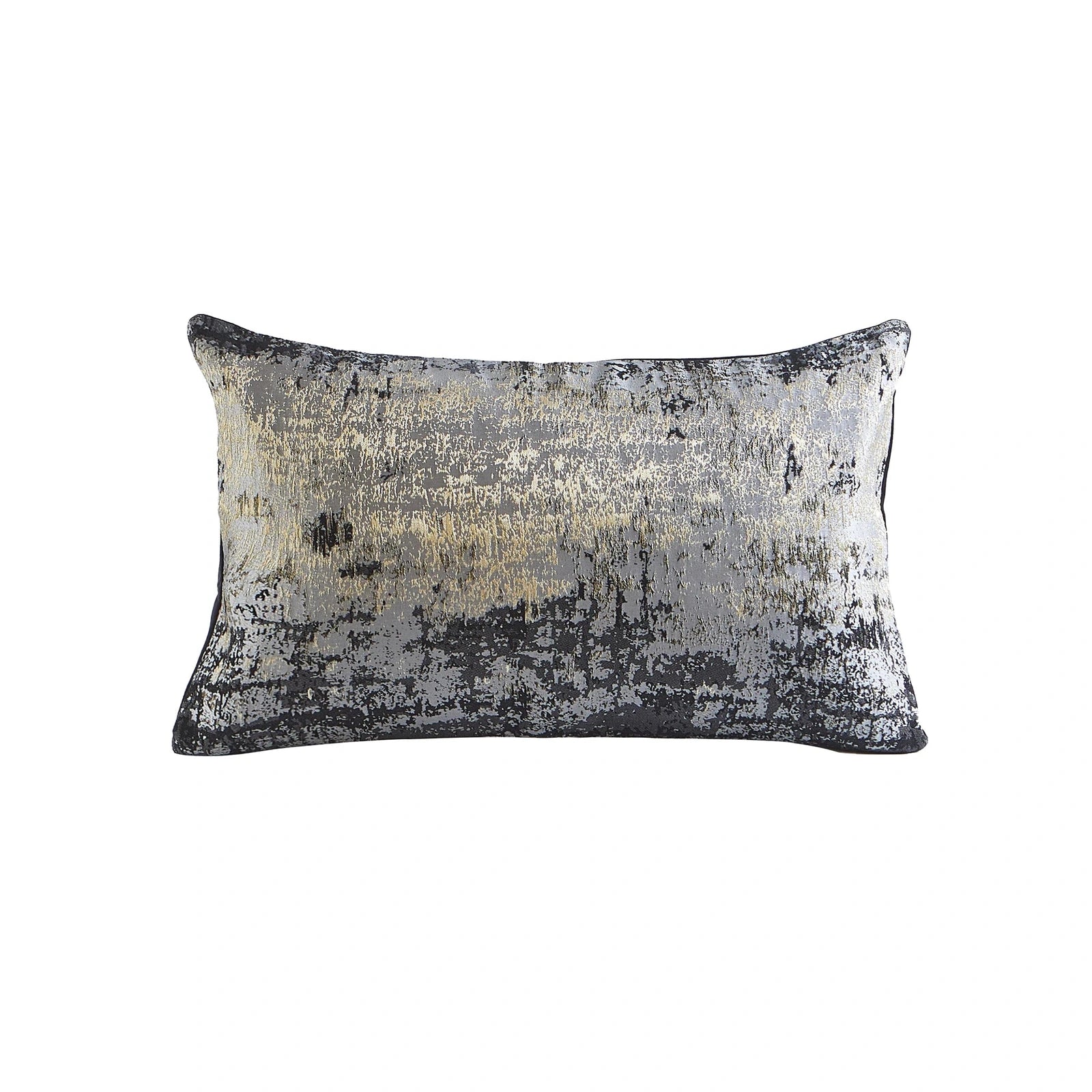 24" 22" 20" 18" Lumbar Throw Pillow Cover Luxury Jacquard Silver and Black Gold Shinny Cushion Cover