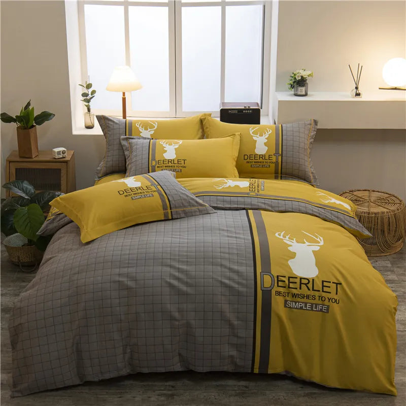 Drop Shipping 100% Cotton 60s 13372 4pcs Luxury Duvet Cover Comforter Cotton Bed Sheet Sets