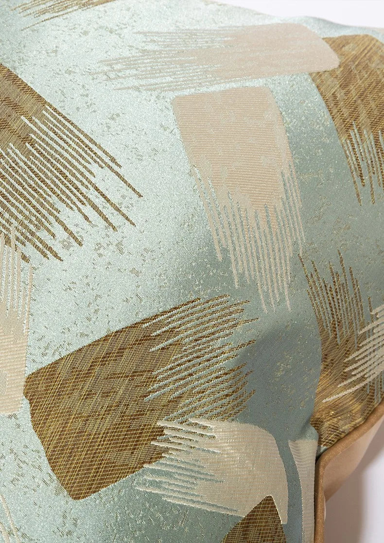 Jacquard House Decor Cushions for Sofa Luxurious Cushion Cover 45X45 Sofa Pillow Cushion Belak and Golden