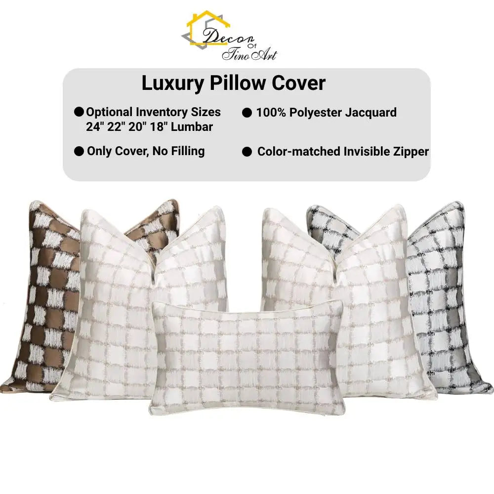24" 22" 20" 18" Throw Pillow Covers Decorative Luxury Jacquard Pillowcases Square Cushion Covers Cases for Couch Sofa Bedroom