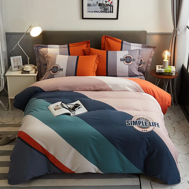 Drop Shipping 100% Cotton 60s 13372 4pcs Luxury Duvet Cover Comforter Cotton Bed Sheet Sets