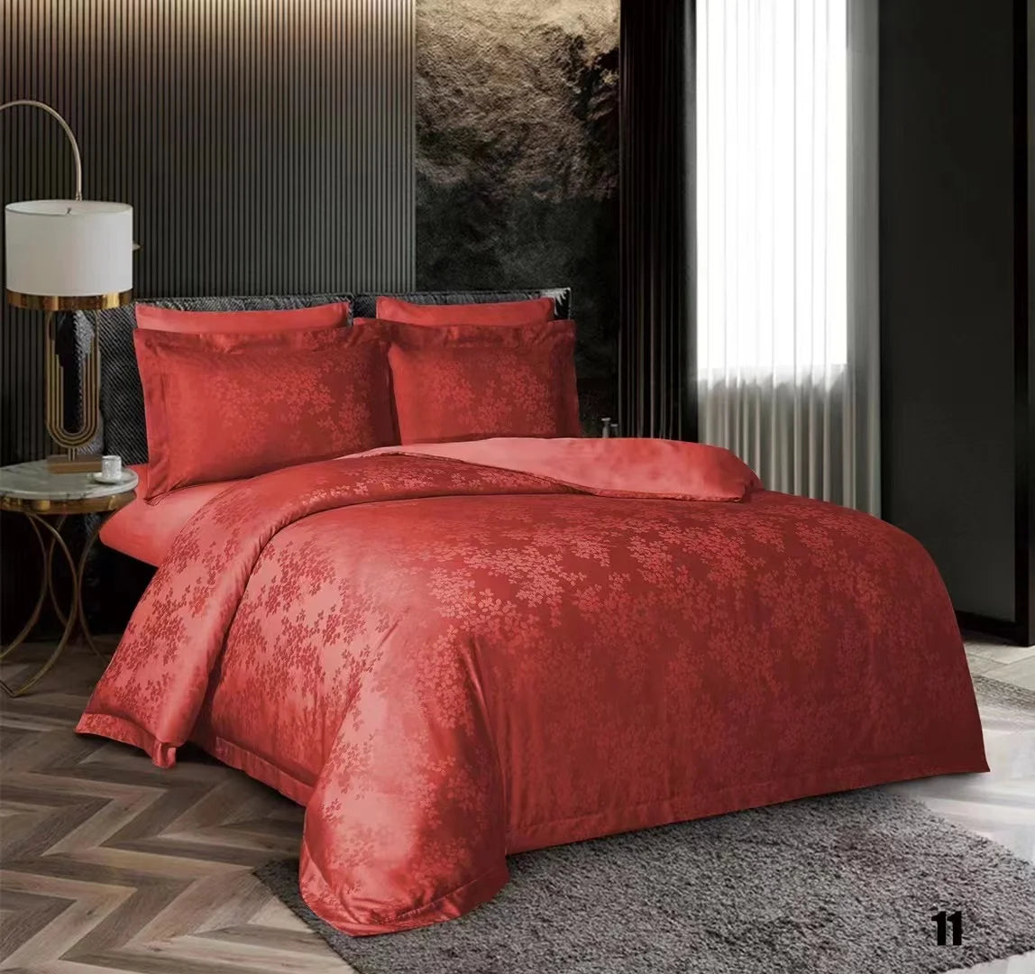 2022 New Arrive Jacquard Designs Polyester Microfiber Duvet Cover Bedding Sets Quilt Cover Sets for Retailers