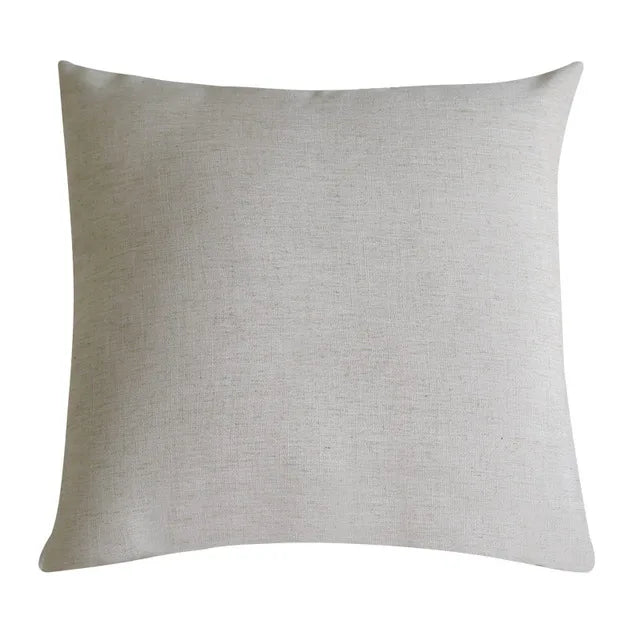 Innermor Solid Plain Cushion Cover Faux Linen Pillow Case Pillow Cover Home Decorative for Sofa Bed Car Seat 45x45 Ready Made