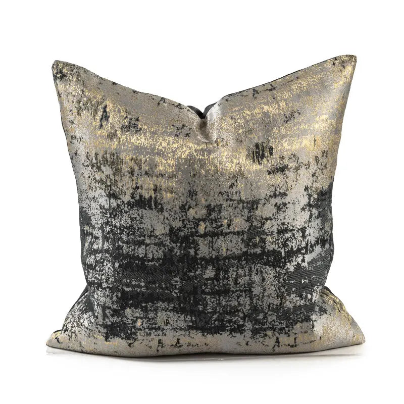 24" 22" 20" 18" Lumbar Throw Pillow Cover Luxury Jacquard Silver and Black Gold Shinny Cushion Cover