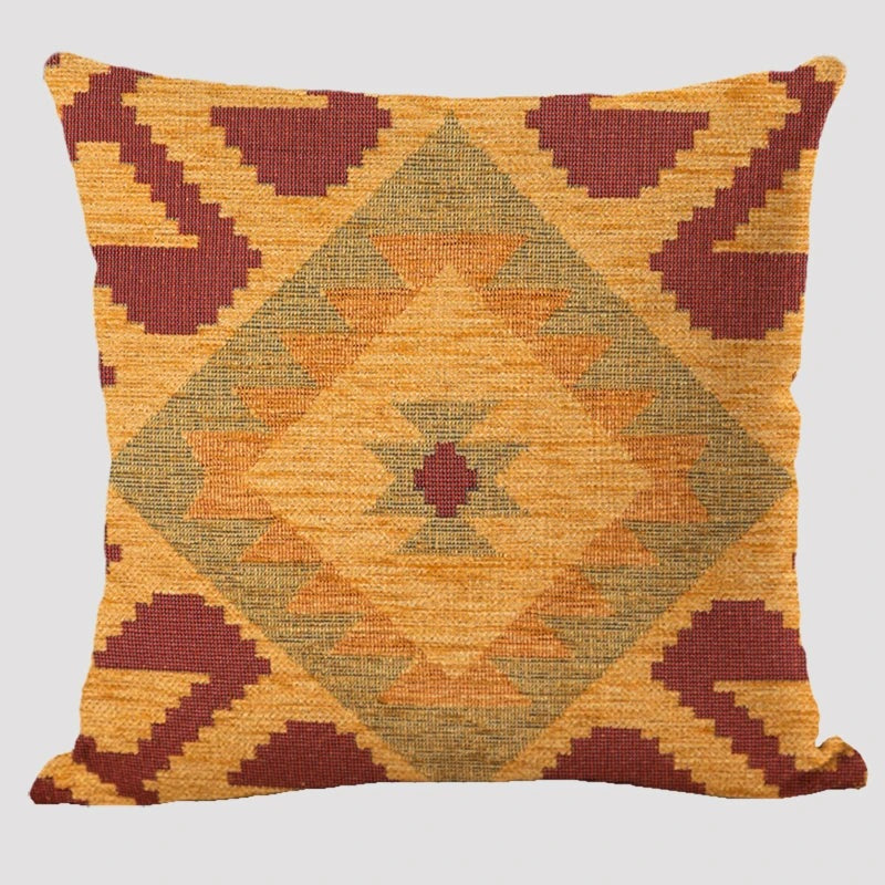 Moroccan Tropical Cotton Premium Sofa Cushion Cover Geometric Animal Design Soft Pillowcase for Hotel Use Sublimation Technique