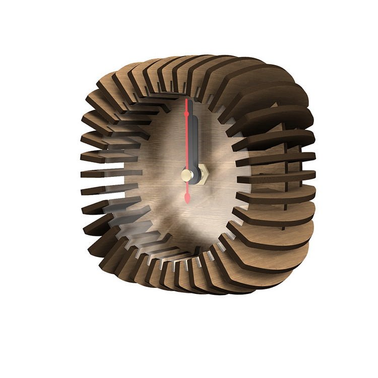 3D Puzzle Nordic Wooden Table Clock - L10.3cmxW5.7cmxH10.2cm | MAMOU Home Decor