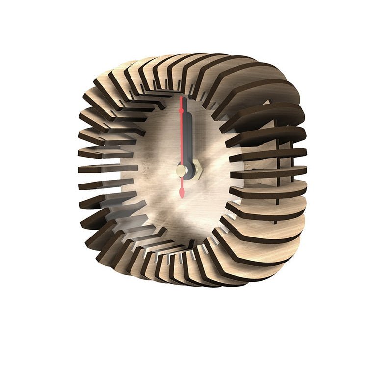 3D Puzzle Nordic Wooden Table Clock - L10.3cmxW5.7cmxH10.2cm | MAMOU Home Decor