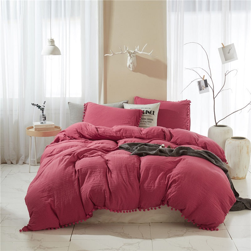 American style 3-piece duvet cover set made of 100% polyester with a thread count of 400, anti-static.