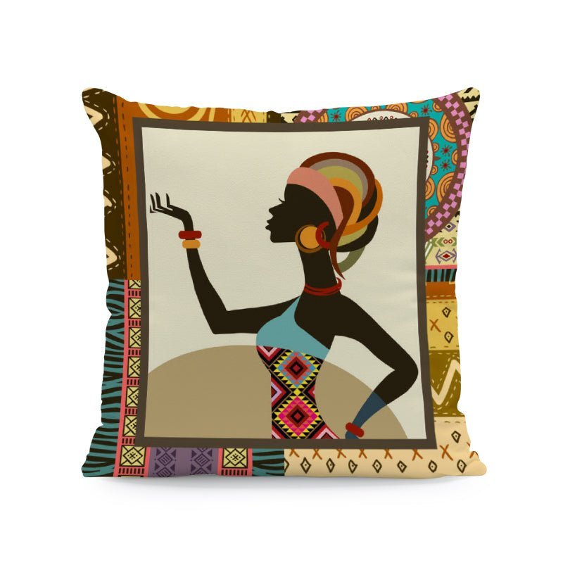 Ethnic Style in Velvet Cushion Cover/45X45cm.