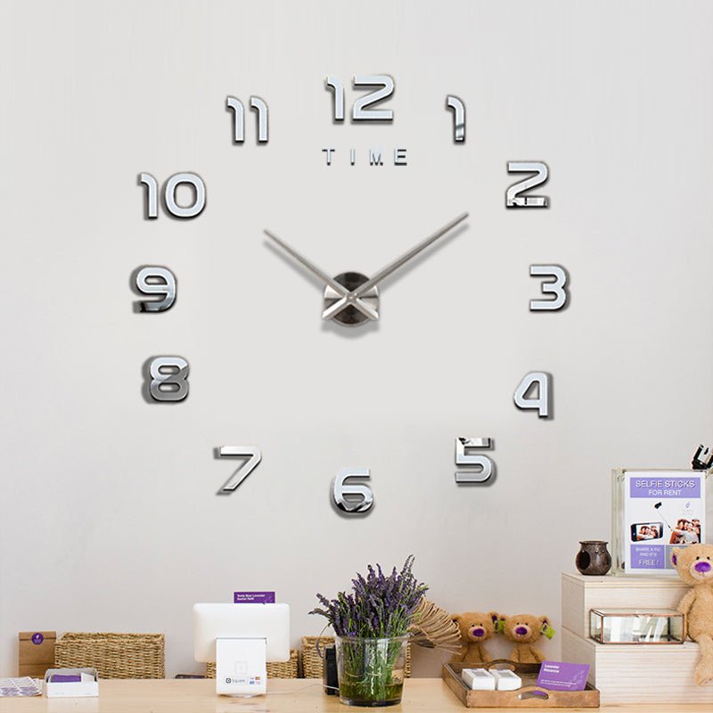 Large Acrylic Wall Clock 3D Ticker Room Clock - MAMOU Home Decor