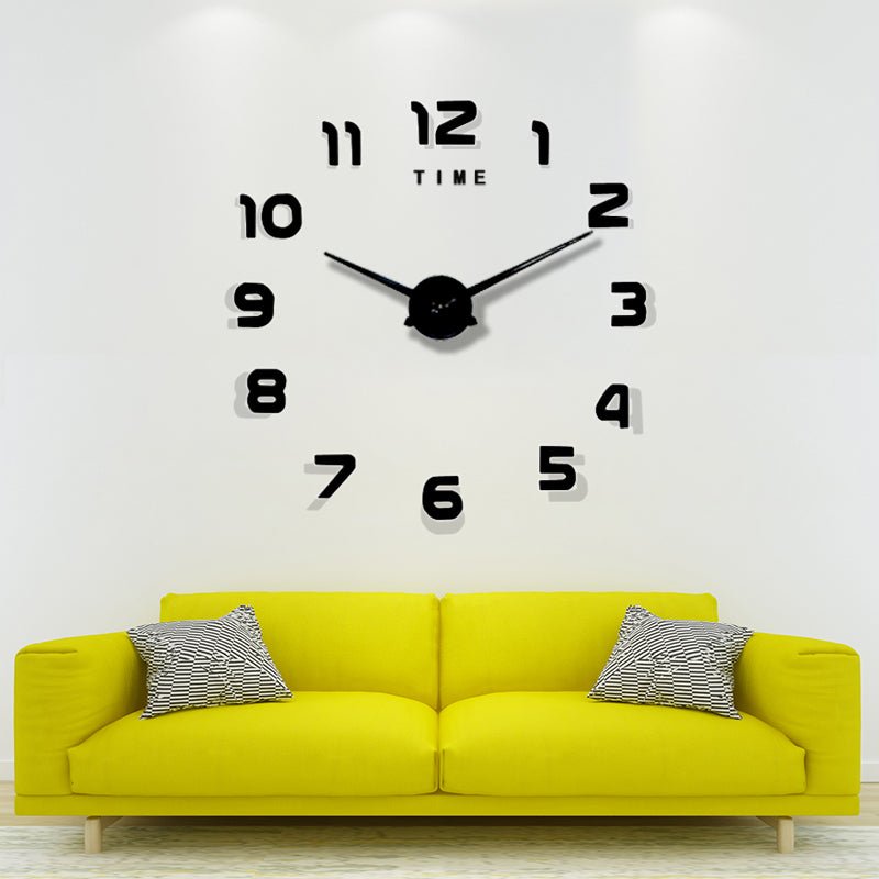 Large Acrylic Wall Clock 3D Ticker Room Clock - MAMOU Home Decor