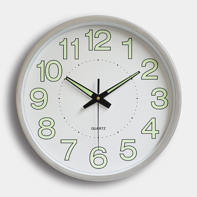 Luminous 30cm Plastic Wall Clock for Living Room