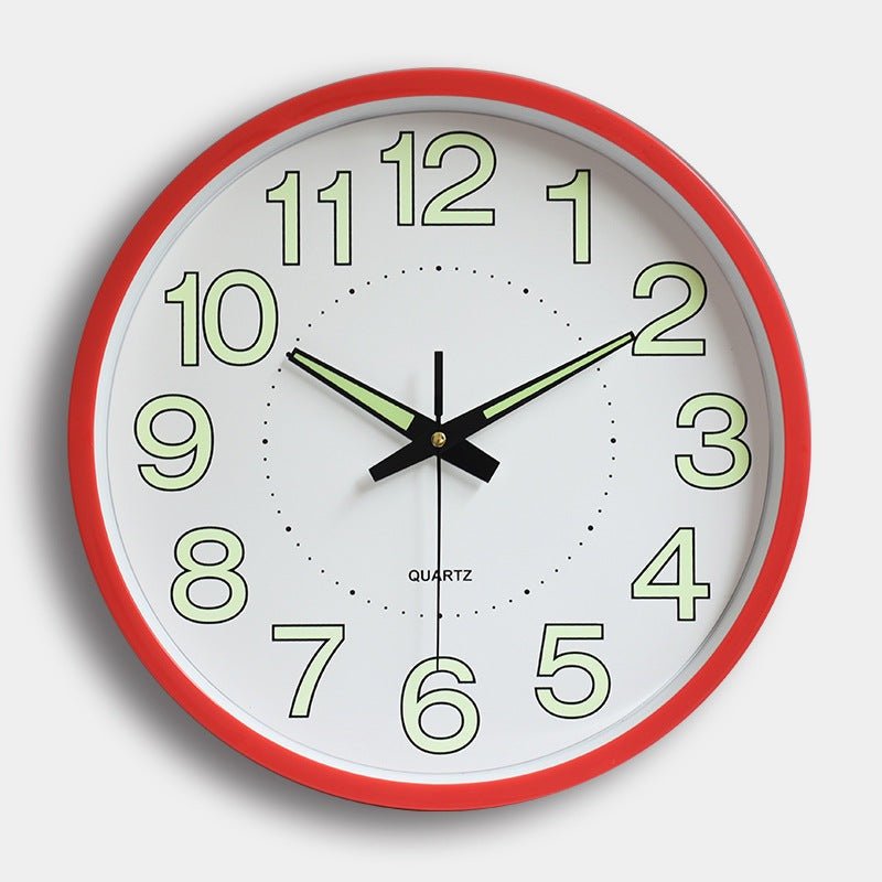 Luminous 30cm Plastic Wall Clock for Living Room