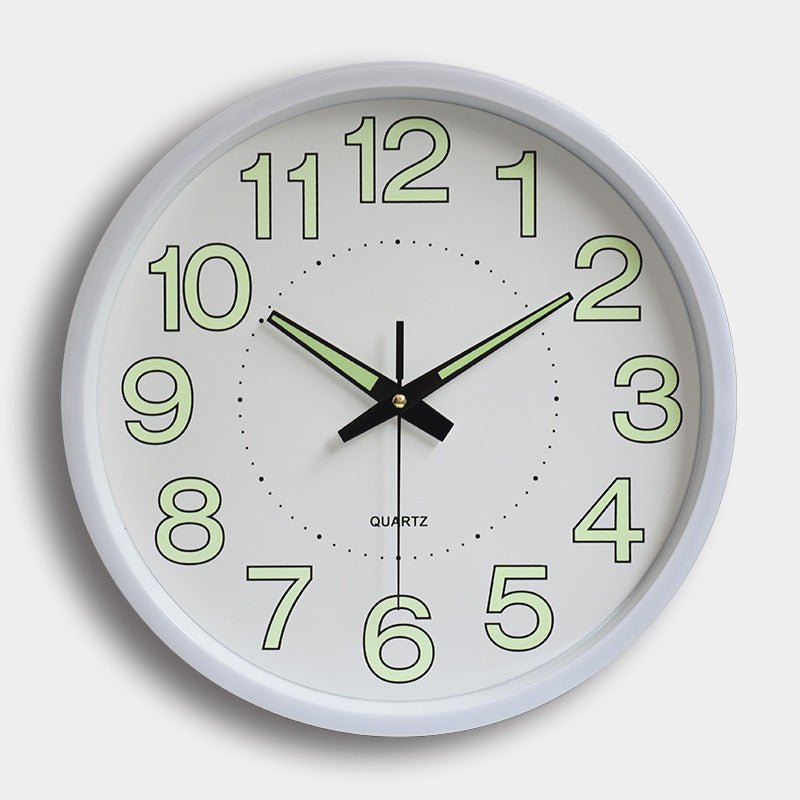 Luminous 30cm Plastic Wall Clock for Living Room