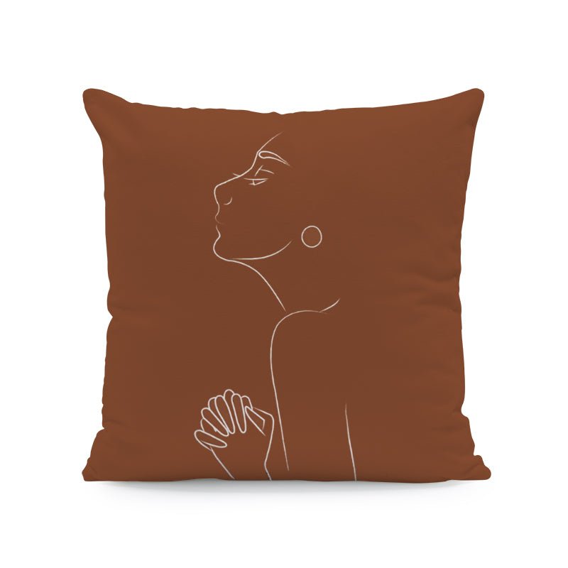 Luxury Morand Throw Cushion Covers Elegant Girl Digital Printed Velvet Decora Pillowcase.