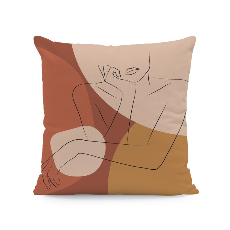 Luxury Morand Throw Cushion Covers Elegant Girl Digital Printed Velvet Decora Pillowcase.