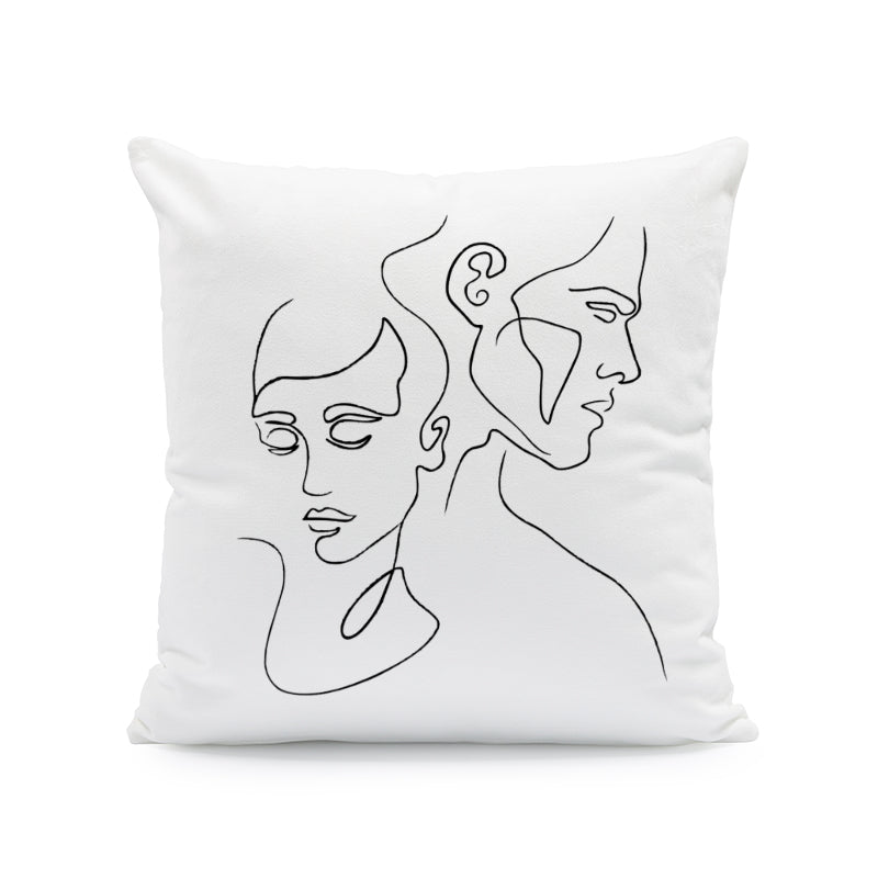 Luxury Morand Throw Cushion Covers Elegant Girl Digital Printed Velvet Decora Pillowcase.