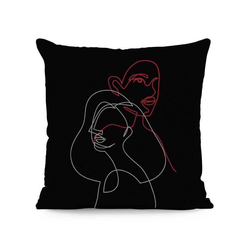 Luxury Morand Throw Cushion Covers Elegant Girl Digital Printed Velvet Decora Pillowcase.