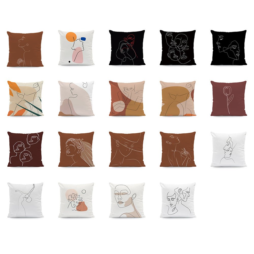 Luxury Morand Throw Cushion Covers Elegant Girl Digital Printed Velvet Decora Pillowcase.