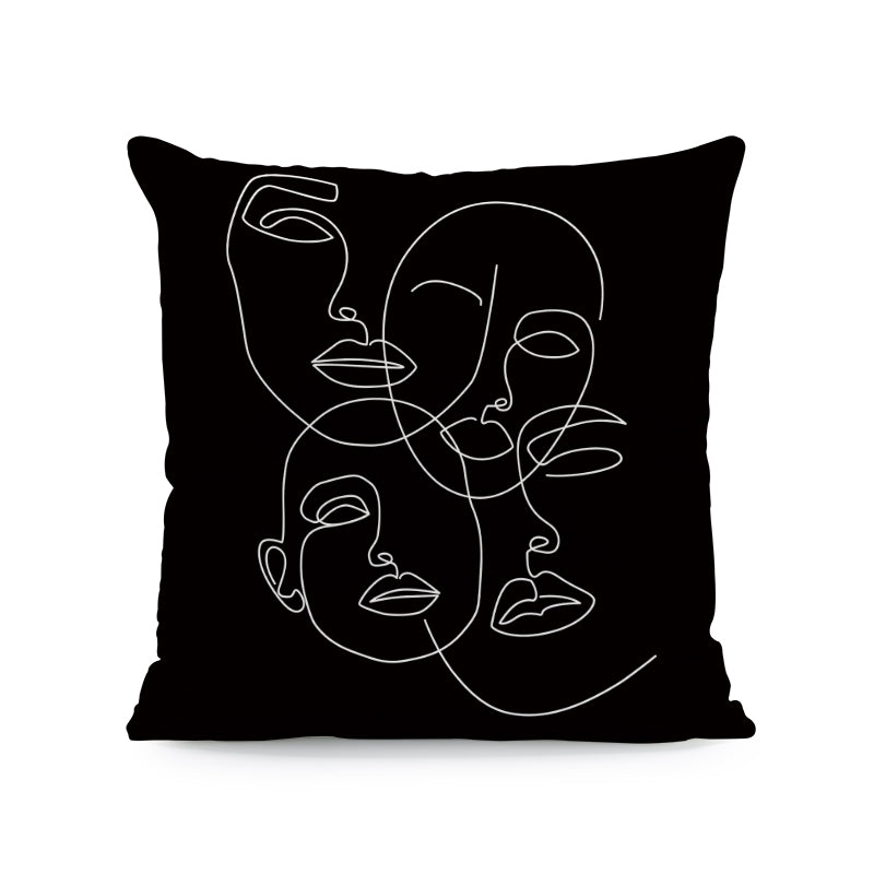 Luxury Morand Throw Cushion Covers Elegant Girl Digital Printed Velvet Decora Pillowcase.
