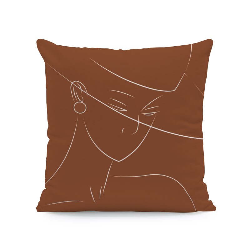 Luxury Morand Throw Cushion Covers Elegant Girl Digital Printed Velvet Decora Pillowcase.