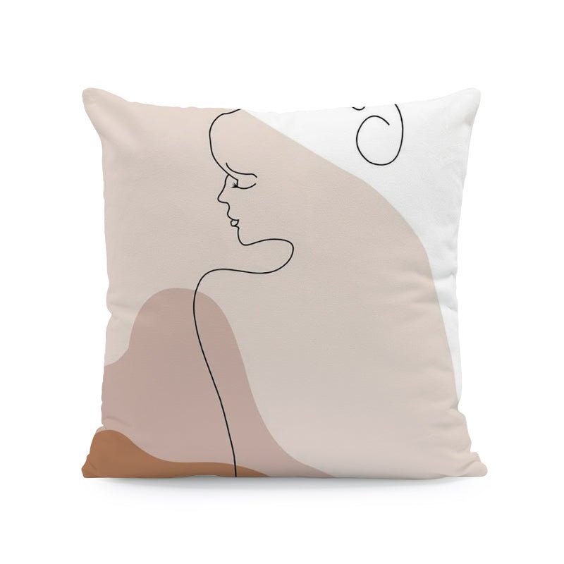 Luxury Morand Throw Cushion Covers Elegant Girl Digital Printed Velvet Decora Pillowcase.